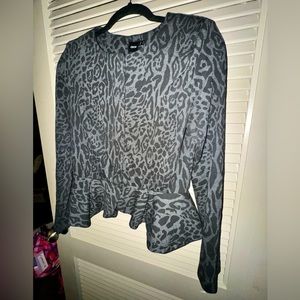 ASOS PEPLUM LEOPARD PRINT BLAZER NWOT
